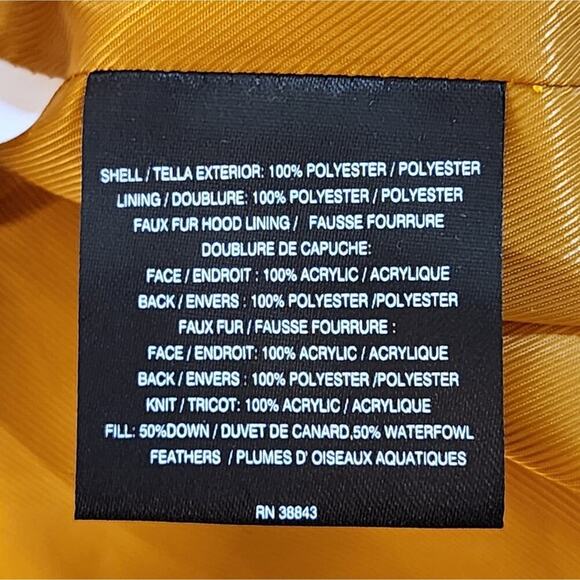 Sam Edelman Spicy Mustard Faux Fur Hooded‎ Long Parka Size Large New! - Picture 3 of 10